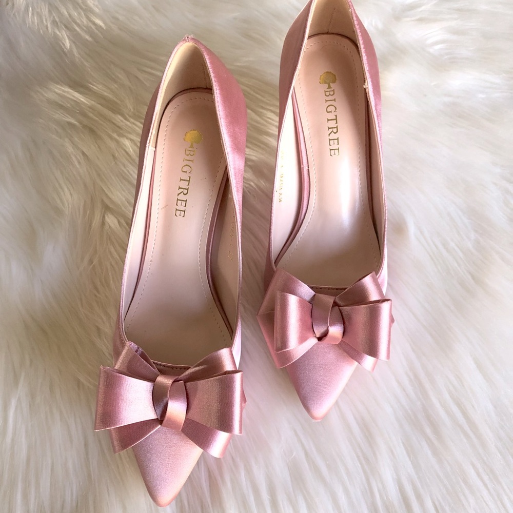 Brand New Pink Satin Heels
